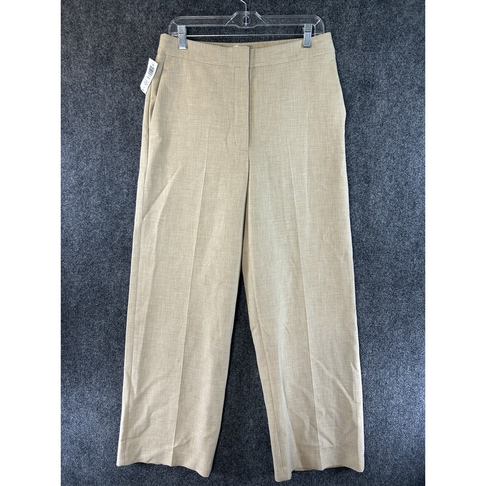NWT Aritzia Wilfred Alanya Wide Leg Trousers Pants Sz 12 Heather Oat Beige $148